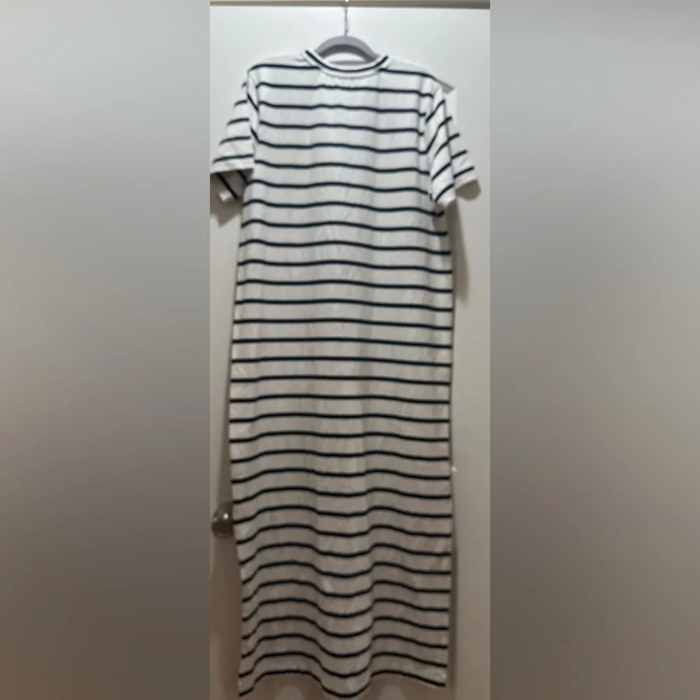 Caslon Navy and White Striped Dress
